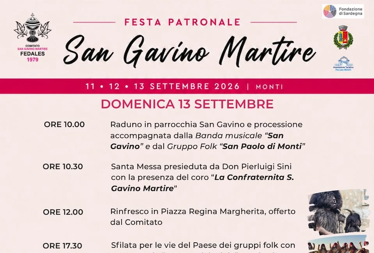 evento a Monti san Gavino 2026